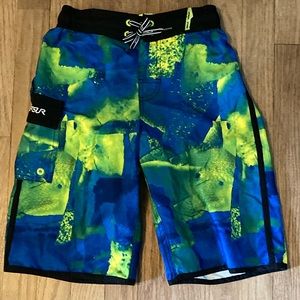Boys Green and Blue Swim Shorts